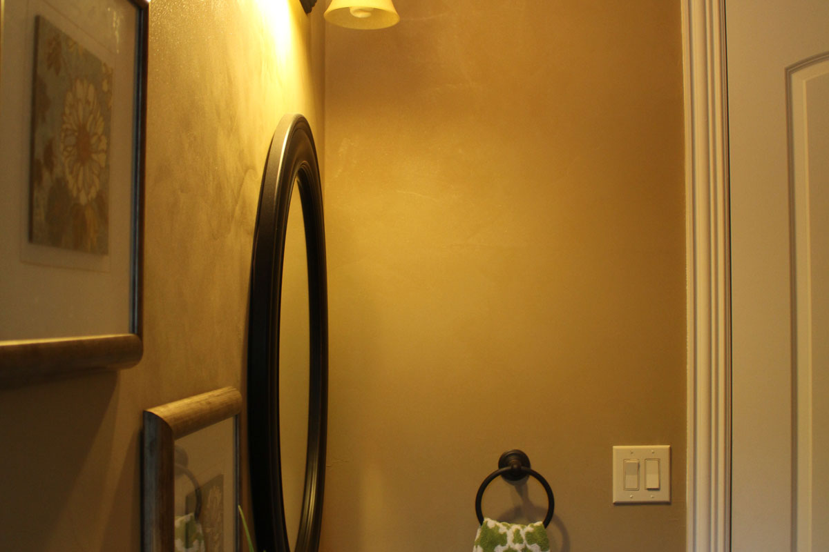 Brown Quartz Stone Bathroom