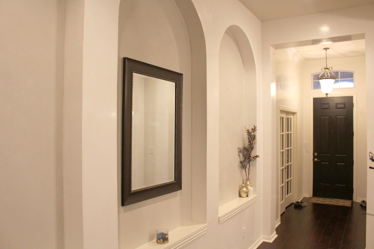 White Venetian Plaster Entry Way Hallway